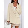 imagePRETTYGARDEN Fall 2025 Blazers for Women Business Casual Long Sleeve Lapel Pockets Dressy Suit Jackets Work Office ClothesBeige