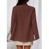 imagePRETTYGARDEN Fall 2025 Blazers for Women Business Casual Long Sleeve Lapel Pockets Dressy Suit Jackets Work Office ClothesBrown