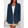 imagePRETTYGARDEN Fall 2025 Blazers for Women Business Casual Long Sleeve Lapel Pockets Dressy Suit Jackets Work Office ClothesDark Blue