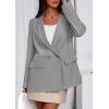 imagePRETTYGARDEN Fall 2025 Blazers for Women Business Casual Long Sleeve Lapel Pockets Dressy Suit Jackets Work Office ClothesGrey