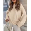 imagePRETTYGARDEN Womens Fall Oversized Sweaters Casual Crewneck Pullover Long Sleeve Fuzzy Chunky Knit Tops BlouseBeige