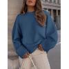 imagePRETTYGARDEN Womens Fall Oversized Sweaters Casual Crewneck Pullover Long Sleeve Fuzzy Chunky Knit Tops BlouseDusty Blue