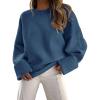 imagePRETTYGARDEN Womens Fall Oversized Sweaters Casual Crewneck Pullover Long Sleeve Fuzzy Chunky Knit Tops BlouseDusty Blue