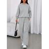imagePRETTYGARDEN Womens Sweatsuits 2 Piece Set 2025 Casual Winter Long Sleeve Hoodie Loose Wide Leg Sweatpants Fall TracksuitGrey
