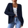 imagePRETTYGARDEN Cardigans for Women Lightweight Casual Long Sleeve Knitted Open Front Shrugs Sweaters 2025 Fall ClothesNavy Blue