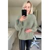 imagePRETTYGARDEN Fall Sweaters for Women 2025 Fashion Long Sleeve Casual Ribbed Knit Winter Clothes Pullover Jumper TopsBean Green