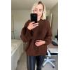 imagePRETTYGARDEN Fall Sweaters for Women 2025 Fashion Long Sleeve Casual Ribbed Knit Winter Clothes Pullover Jumper TopsCoffee