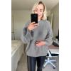 imagePRETTYGARDEN Fall Sweaters for Women 2025 Fashion Long Sleeve Casual Ribbed Knit Winter Clothes Pullover Jumper TopsGrey