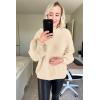 imagePRETTYGARDEN Fall Sweaters for Women 2025 Fashion Long Sleeve Casual Ribbed Knit Winter Clothes Pullover Jumper TopsLight Apricot