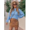 imagePRETTYGARDEN Fall Sweaters for Women 2025 Fashion Long Sleeve Casual Ribbed Knit Winter Clothes Pullover Jumper TopsSky Blue