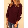 imagePRETTYGARDEN Fall Sweaters for Women 2025 Fashion Long Sleeve Casual Ribbed Knit Winter Clothes Pullover Jumper TopsWine Red