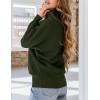 imagePRETTYGARDEN Fall Sweaters for Women 2025 Winter Clothing Batwing Long Sleeve Casual Tops Loose Knit Turtleneck SweaterArmy Green