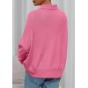 imagePRETTYGARDEN Fall Sweaters for Women 2025 Winter Clothing Batwing Long Sleeve Casual Tops Loose Knit Turtleneck SweaterPink