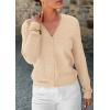 imagePRETTYGARDEN Lightweight Cardigans for Women Trendy 2025 Cozy Fall Fashion Long Sleeve Button V Neck Soft Knit Sweater TopsApricot