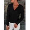 imagePRETTYGARDEN Lightweight Cardigans for Women Trendy 2025 Cozy Fall Fashion Long Sleeve Button V Neck Soft Knit Sweater TopsBlack