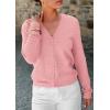 imagePRETTYGARDEN Lightweight Cardigans for Women Trendy 2025 Cozy Fall Fashion Long Sleeve Button V Neck Soft Knit Sweater TopsPink