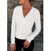imagePRETTYGARDEN Lightweight Cardigans for Women Trendy 2025 Cozy Fall Fashion Long Sleeve Button V Neck Soft Knit Sweater TopsWhite