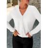 imagePRETTYGARDEN Lightweight Cardigans for Women Trendy 2025 Cozy Fall Fashion Long Sleeve Button V Neck Soft Knit Sweater TopsWhite