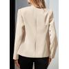 imagePRETTYGARDEN Womens 2025 Fall Blazers Button Down Fitted Lightweight Dressy Work Suit Jackets Trendy Business Casual OutfitsBeige