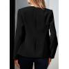 imagePRETTYGARDEN Womens 2025 Fall Blazers Button Down Fitted Lightweight Dressy Work Suit Jackets Trendy Business Casual OutfitsBlack
