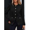 imagePRETTYGARDEN Womens 2025 Fall Blazers Button Down Fitted Lightweight Dressy Work Suit Jackets Trendy Business Casual OutfitsBlack