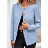 imagePRETTYGARDEN Womens 2025 Fall Blazers Button Down Fitted Lightweight Dressy Work Suit Jackets Trendy Business Casual OutfitsBlue