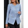 imagePRETTYGARDEN Womens 2025 Fall Blazers Button Down Fitted Lightweight Dressy Work Suit Jackets Trendy Business Casual OutfitsBlue