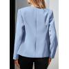 imagePRETTYGARDEN Womens 2025 Fall Blazers Button Down Fitted Lightweight Dressy Work Suit Jackets Trendy Business Casual OutfitsBlue