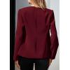 imagePRETTYGARDEN Womens 2025 Fall Blazers Button Down Fitted Lightweight Dressy Work Suit Jackets Trendy Business Casual OutfitsBurgundy