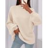 imagePRETTYGARDEN Womens 2025 Fall Oversized Sweaters Chunky Knit Mock Neck Long Sleeve Casual Trendy Pullover Winter ClothesBeige