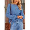 imagePRETTYGARDEN Womens 2025 Fall Sweaters Casual Crew Neck Long Sleeve Pullover Tops Ribbed Knit Loose Fit Winter ClothesBlue