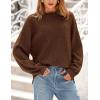 imagePRETTYGARDEN Womens 2025 Fall Sweaters Casual Crew Neck Long Sleeve Pullover Tops Ribbed Knit Loose Fit Winter ClothesBrown