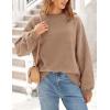 imagePRETTYGARDEN Womens 2025 Fall Sweaters Casual Crew Neck Long Sleeve Pullover Tops Ribbed Knit Loose Fit Winter ClothesCamel
