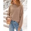imagePRETTYGARDEN Womens 2025 Fall Sweaters Casual Crew Neck Long Sleeve Pullover Tops Ribbed Knit Loose Fit Winter ClothesCamel