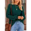 imagePRETTYGARDEN Womens 2025 Fall Sweaters Casual Crew Neck Long Sleeve Pullover Tops Ribbed Knit Loose Fit Winter ClothesDark Green