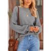 imagePRETTYGARDEN Womens 2025 Fall Sweaters Casual Crew Neck Long Sleeve Pullover Tops Ribbed Knit Loose Fit Winter ClothesGrey