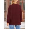 imagePRETTYGARDEN Womens 2025 Fall Sweaters Casual Crew Neck Long Sleeve Pullover Tops Ribbed Knit Loose Fit Winter ClothesWine Red