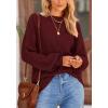 imagePRETTYGARDEN Womens 2025 Fall Sweaters Casual Crew Neck Long Sleeve Pullover Tops Ribbed Knit Loose Fit Winter ClothesWine Red