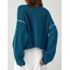 imagePRETTYGARDEN Womens Chunky Knit Sweaters 2025 Fall Long Sleeve Mock Neck Oversized Pullover Tops Winter Fashion ClothesBlue Green