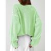 imagePRETTYGARDEN Womens Chunky Knit Sweaters 2025 Fall Long Sleeve Mock Neck Oversized Pullover Tops Winter Fashion ClothesLight Green