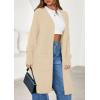 imagePRETTYGARDEN Womens Long Oversized Cardigans 2025 Fall Trendy Long Sleeve Open Front Chunky Sweater Knit Winter ClothingApricot
