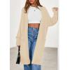 imagePRETTYGARDEN Womens Long Oversized Cardigans 2025 Fall Trendy Long Sleeve Open Front Chunky Sweater Knit Winter ClothingApricot
