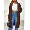 imagePRETTYGARDEN Womens Long Oversized Cardigans 2025 Fall Trendy Long Sleeve Open Front Chunky Sweater Knit Winter ClothingBrown