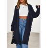 imagePRETTYGARDEN Womens Long Oversized Cardigans 2025 Fall Trendy Long Sleeve Open Front Chunky Sweater Knit Winter ClothingNavy