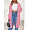 imagePRETTYGARDEN Womens Long Oversized Cardigans 2025 Fall Trendy Long Sleeve Open Front Chunky Sweater Knit Winter ClothingPink