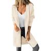 imagePRETTYGARDEN Womens Long Oversized Cardigans 2025 Fall Trendy Long Sleeve Open Front Chunky Sweater Knit Winter ClothingApricot