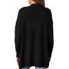 imagePRETTYGARDEN Cardigan Sweaters for Women Winter Fall Clothes 2025 Cozy Knit Coats Open Front Long Cardigans with PocketsBlack