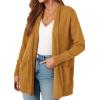 imagePRETTYGARDEN Cardigan Sweaters for Women Winter Fall Clothes 2025 Cozy Knit Coats Open Front Long Cardigans with PocketsYellow