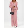 imagePRETTYGARDEN Womens 2 Piece Fall Lounge Sets 2025 Zip Up Hoodie Wide Leg Pants Tracksuit Matching Travel Outfits ClothesPink
