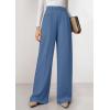 imagePRETTYGARDEN Womens Wide Leg Dress Pants 2025 Business Casual Flowy Work Palazzo Pants High Waisted Slacks TrousersGrey Blue